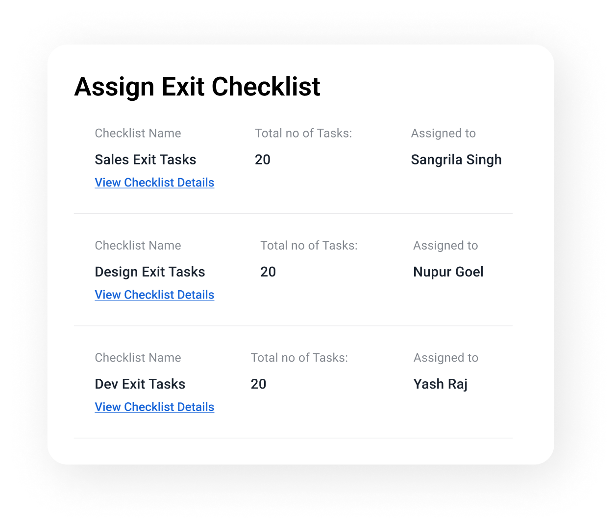 Assign Task For Employee Offboarding