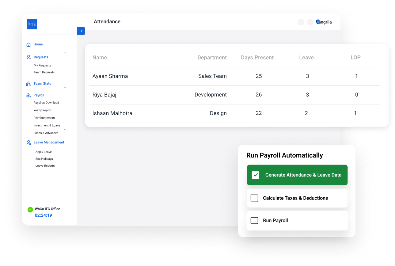 Integrated Payroll and Attendance